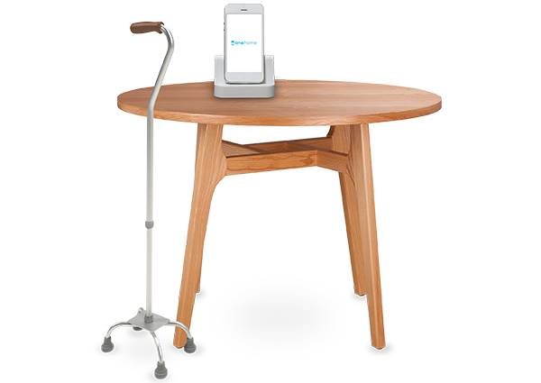table with phone