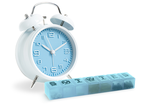 clock with medication